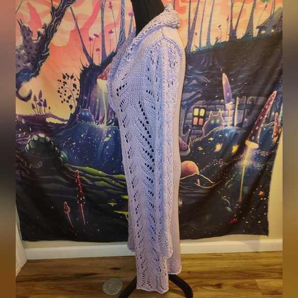 Vintage Y2K Candies Lavender Open-Knit Sweater - Picture 8 of 16